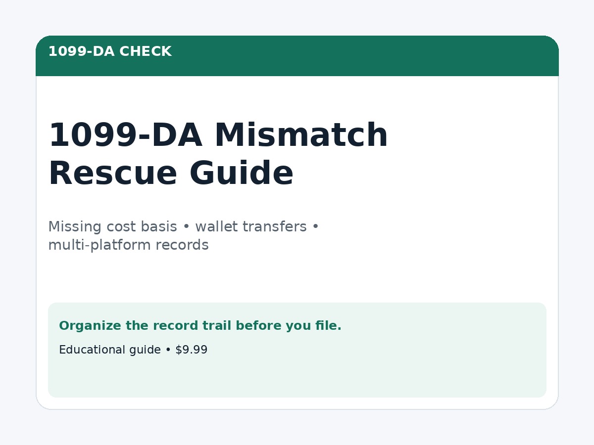 Cover of the 1099-DA Mismatch Rescue Guide